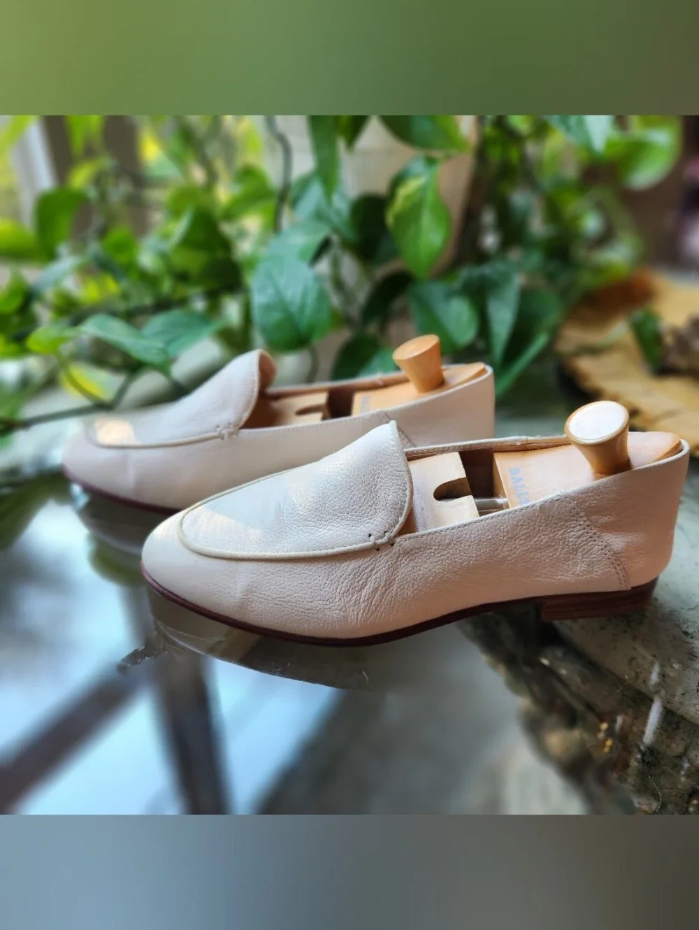 Antonio Melani Fedella Ivory Cream Leather Venetian Slip On Loafers Shoes 6.5